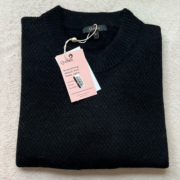 Quince Baby Alpaca Wool Diamond Stitch Sweater - Picture 3 of 3